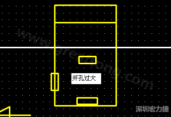 PCB設(shè)計(jì)時(shí)后焊元件焊盤(pán)開(kāi)孔過(guò)大容易使焊錫流進(jìn)插座造成短路。