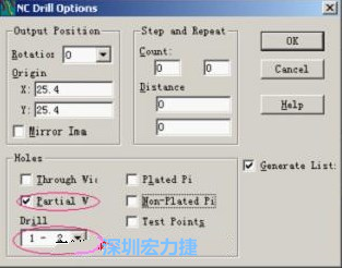 轉(zhuǎn)完Gerber后，接著還需轉(zhuǎn)鉆孔，通孔和盲、埋孔的轉(zhuǎn)法有所不同，轉(zhuǎn)通孔只須點擊Add，在彈出的窗口Document Name輸入文件名