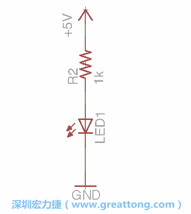 如圖所示放置一個開關(guān)（switch）、10K電阻器（10k resistor）和0.1μF的電容（0.1μF capacitor），并把開關(guān)的一端連到接地端上。