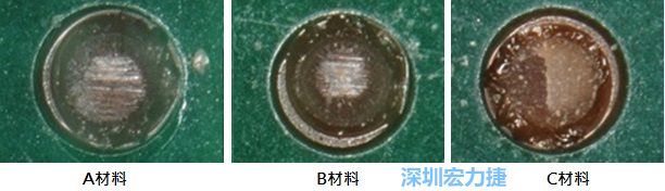 圖14- 冷球拉力試驗(yàn)后，光學(xué)顯微鏡下的失效模式